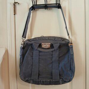 VTG 90s Lands End Square Rigger Canvas Business Laptop Messenger Bag USA Made